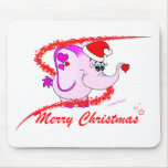 Felices Navidad Mousepad del meñique afortunado alfombrillas de raton 
