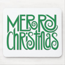 Felices Navidad Mousepad verde