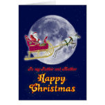 Felices Navidad padre y madre Tarjetas