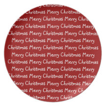 Felices Navidad Plato De Comida