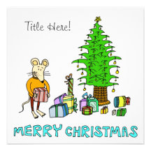 Felices Navidad - presentes de la abertura del rat Anuncio Personalizado