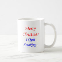 ¡Felices Navidad que abandoné el fumar! Tazas