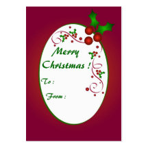 Felices Navidad - tarjeta de etiqueta del regalo Tarjeta De Negocio