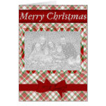 Felices Navidad - tarjeta de la foto de familia