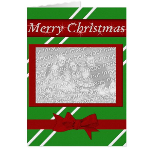 Felices Navidad - tarjeta de la foto de familia