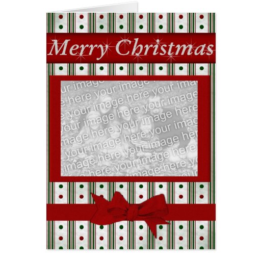 Felices Navidad - tarjeta de la foto de familia
