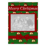 Felices Navidad - tarjeta de la foto de familia