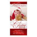 Felices Navidad - tarjetas personalizadas de la fo Tarjeta Personal Con Foto