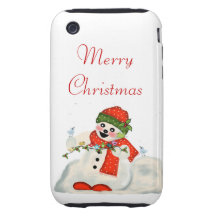 Felices Navidad Tough iPhone 3 Cobertura