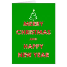 Felices Navidad y Feliz Año Nuevo Tarjetón