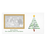Felices tarjetas de la foto del árbol de navidad tarjetas fotográficas personalizadas