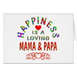 Felicidad de la mamá y de la papá tarjeta