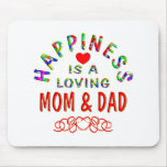 Felicidad de la mamá y del papá tapetes de raton