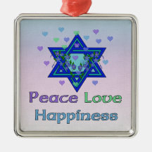 Felicidad del amor de la paz ornamentos para reyes magos