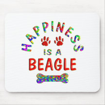 Felicidad del beagle tapete de raton