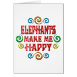 Felicidad del elefante tarjeton