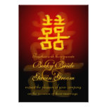 Felicidad doble china de la invitación del boda