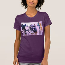 Felicidad y prosperidad que reparan la bici camiseta