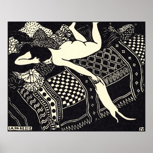 Félix Vallotton - paresse del La, poster 1896