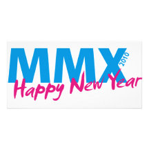Feliz Año Nuevo 2010 (MMX) Tarjetas Fotográficas Personalizadas