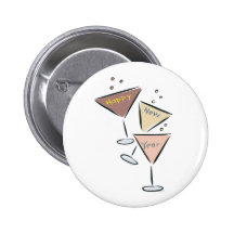 Feliz Año Nuevo burbujeante Pins