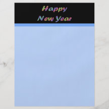 Feliz Año Nuevo colorida Tarjeton