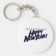 Feliz Año Nuevo de la cuenta descendiente Llaveros Personalizados