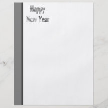 Feliz Año Nuevo del gris de plata Flyer A Todo Color