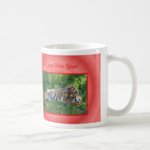 FELIZ AÑO NUEVO DEL TIGRE - AÑO NUEVO CHINO TAZA DE CAFÉ