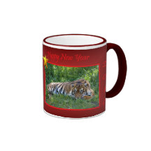 FELIZ AÑO NUEVO DEL TIGRE - TIGRE CHINO 2010 DEL A TAZAS DE CAFÉ