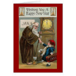 Feliz Año Nuevo del vintage Tarjetón