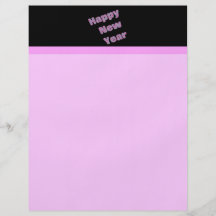 Feliz Año Nuevo rosada Tarjetón