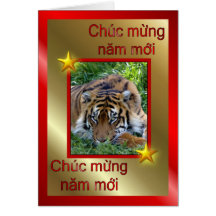 FELIZ AÑO NUEVO VIETNAMITA - ESCRITA EN VIETNAMITA TARJETA