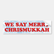feliz chrismukkah etiqueta de parachoque