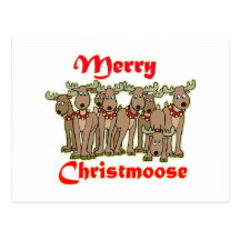Feliz Christmoose Tarjeta Postal