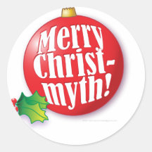 ¡Feliz Christmyth! Pegatinas Redondas