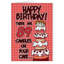 Feliz cumpleaños - 89 años tarjetas