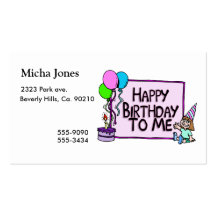 Feliz cumpleaños a mí chica tarjetas de negocios