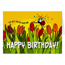 Feliz cumpleaños - a mi estimada hermana felicitacion 