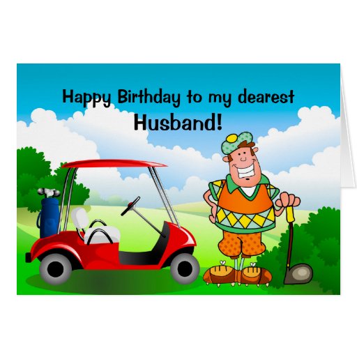 tarjeta de cumpleanos linda y colorida para el golfista en su vida ...