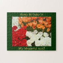¡Feliz cumpleaños a mi tía maravillosa! tulipanes 