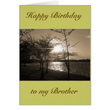 Feliz cumpleaños Brother de Brother/hermana Tarjetas