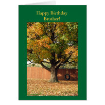 ¡Feliz cumpleaños Brother!  Viejo oscilación del n Tarjetón