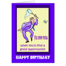 Feliz cumpleaños, buena oportunidad tarjeton