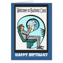 Feliz cumpleaños, clase de negocios tarjetas