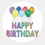 Feliz cumpleaños con el globo pegatinas  
