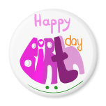 Feliz cumpleaños con el imán de la sonrisa imanes