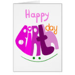 Feliz cumpleaños con la tarjeta de felicitación de