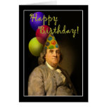 Feliz cumpleaños de Ben Franklin Tarjetón