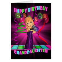 Feliz cumpleaños de la nieta con pequeño Cuti lind Felicitacion